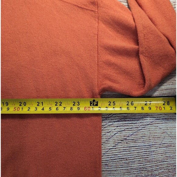 Ann Taylor Women's Open Maxi Cardigan Long Duster Soft Knit Orange Size LARGE - Picture 6 of 13